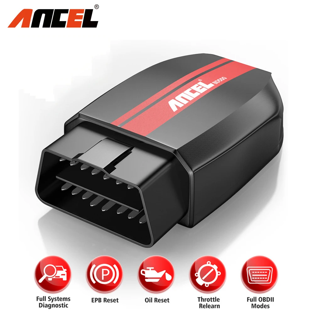 ANCEL BD500 Bluetooth 5.0 OBD2 Scanner for VW for Audi Seat Skoda Car Code Reader EPB Reset Service Reset Throttle Learning