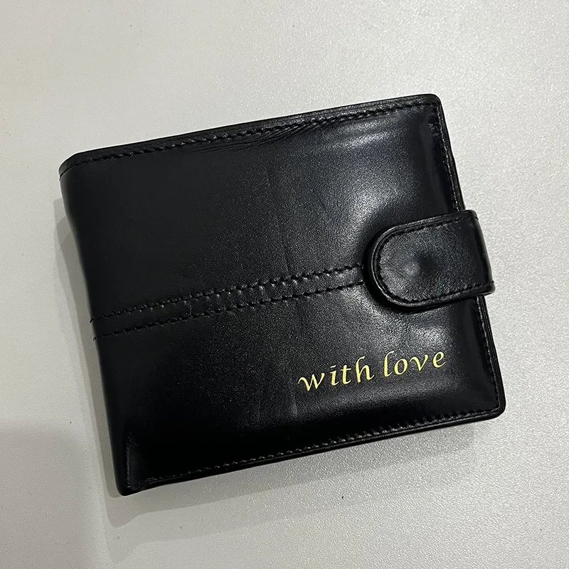 Rfid Leather Customized Wallets and Cardholders with Coin Pocket Dollar Personalised Wallet Real Leather Purse for Men