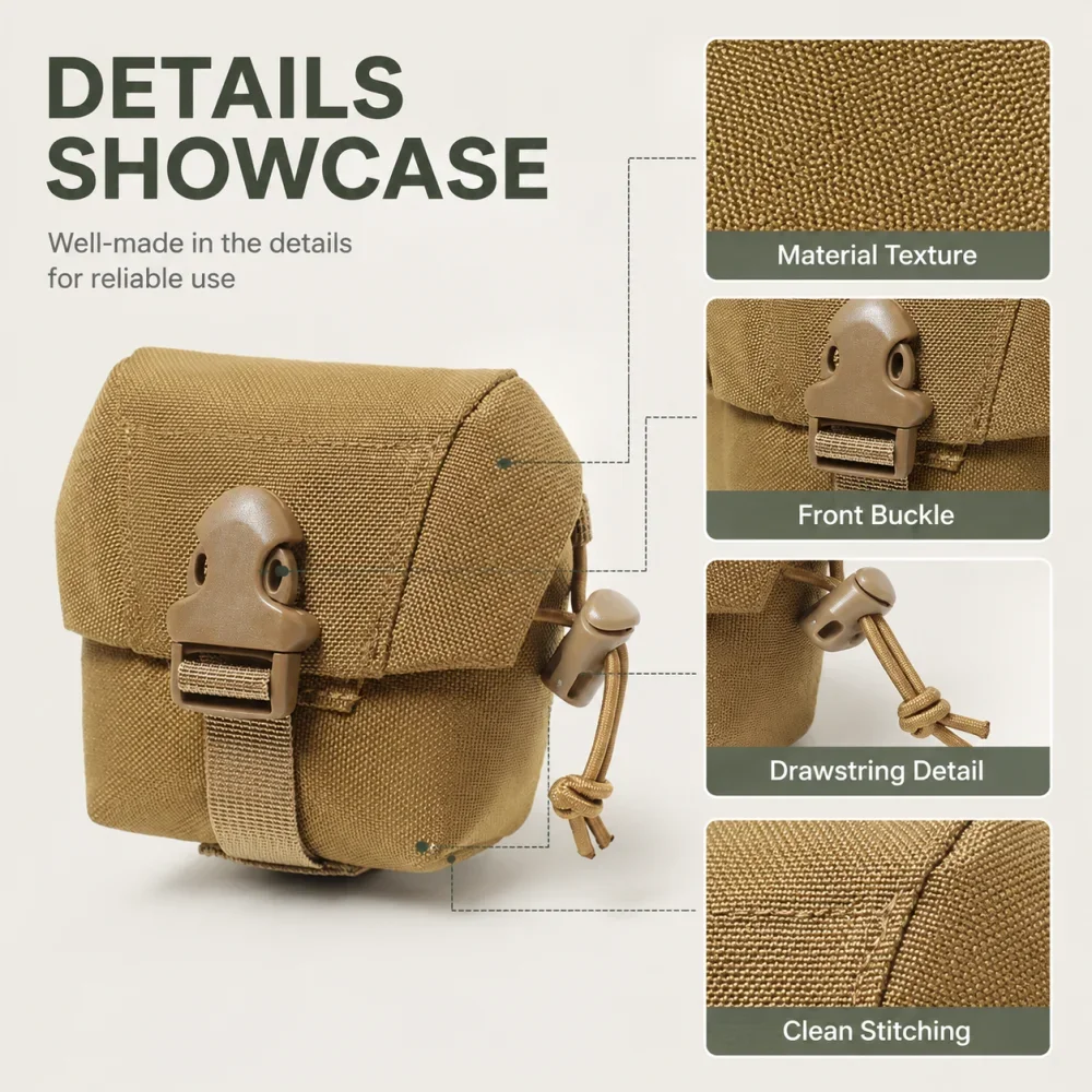 Tactical Molle Frag Pouch Multi-Purpose M67 Grenade Shell Pouches Outdoor Hunting Accessories EDC Tool Waist Bag