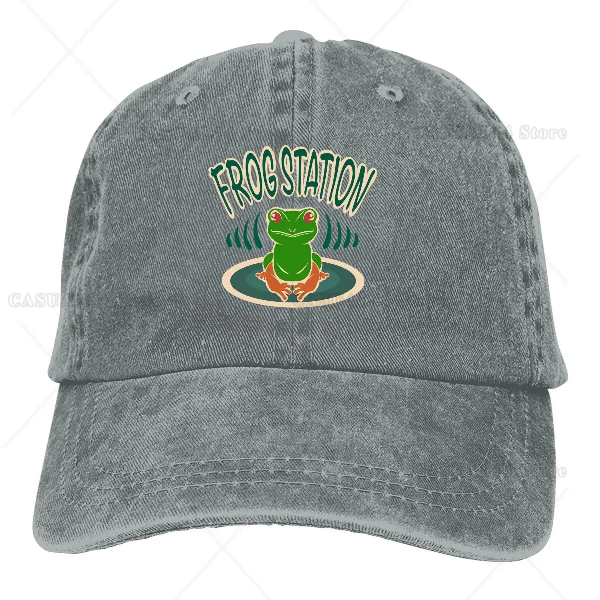 Frog Station Baseball Cap Men Hats Women Visor Protection Snapback Frog Caps Trucker Hat