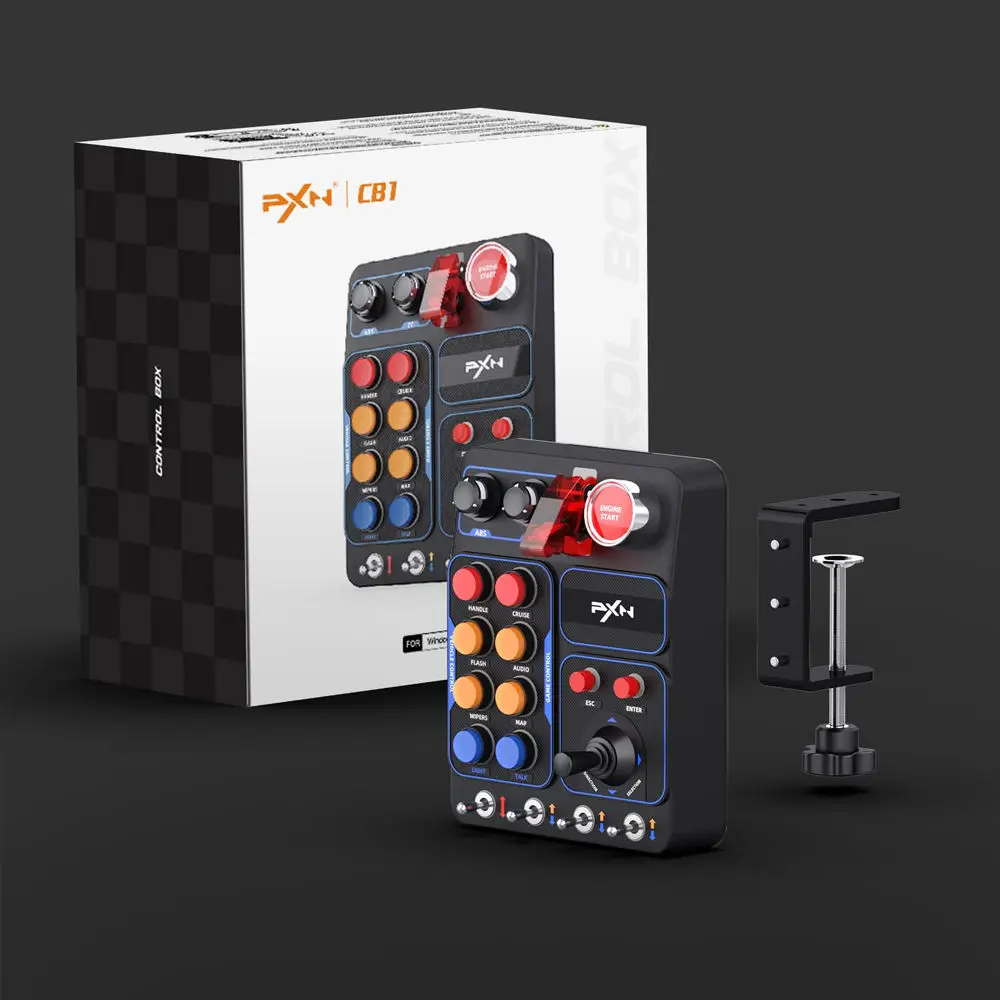 PXN CB1 Регулируемый зажим и ручка-спиннер Sim Racing Button Box Игровой контроллер