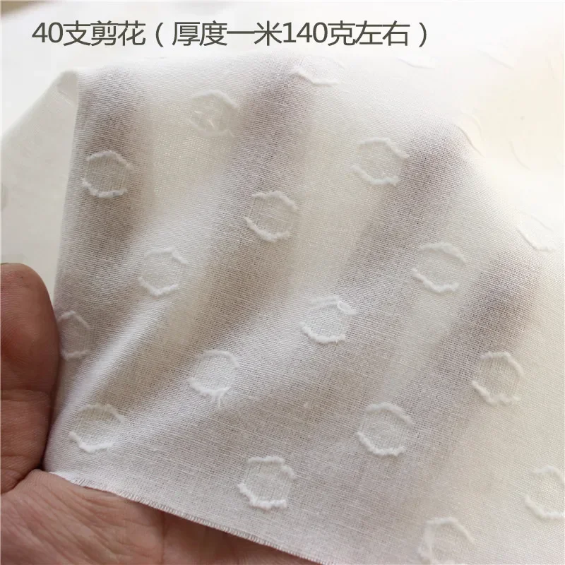 High-quality Cotton Fabric with Dots and Flower Patterns, For Summer Women's Wear, Shirt & Dress Making, DIY Crafting Material