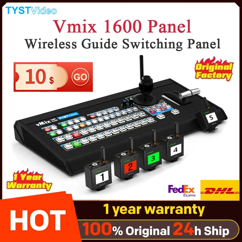 TYST Video Vmix 1600 TY-1600HD Panel Wireless Director Switcher PTZ Control Tally Light for Live Streaming Broadcast Recording