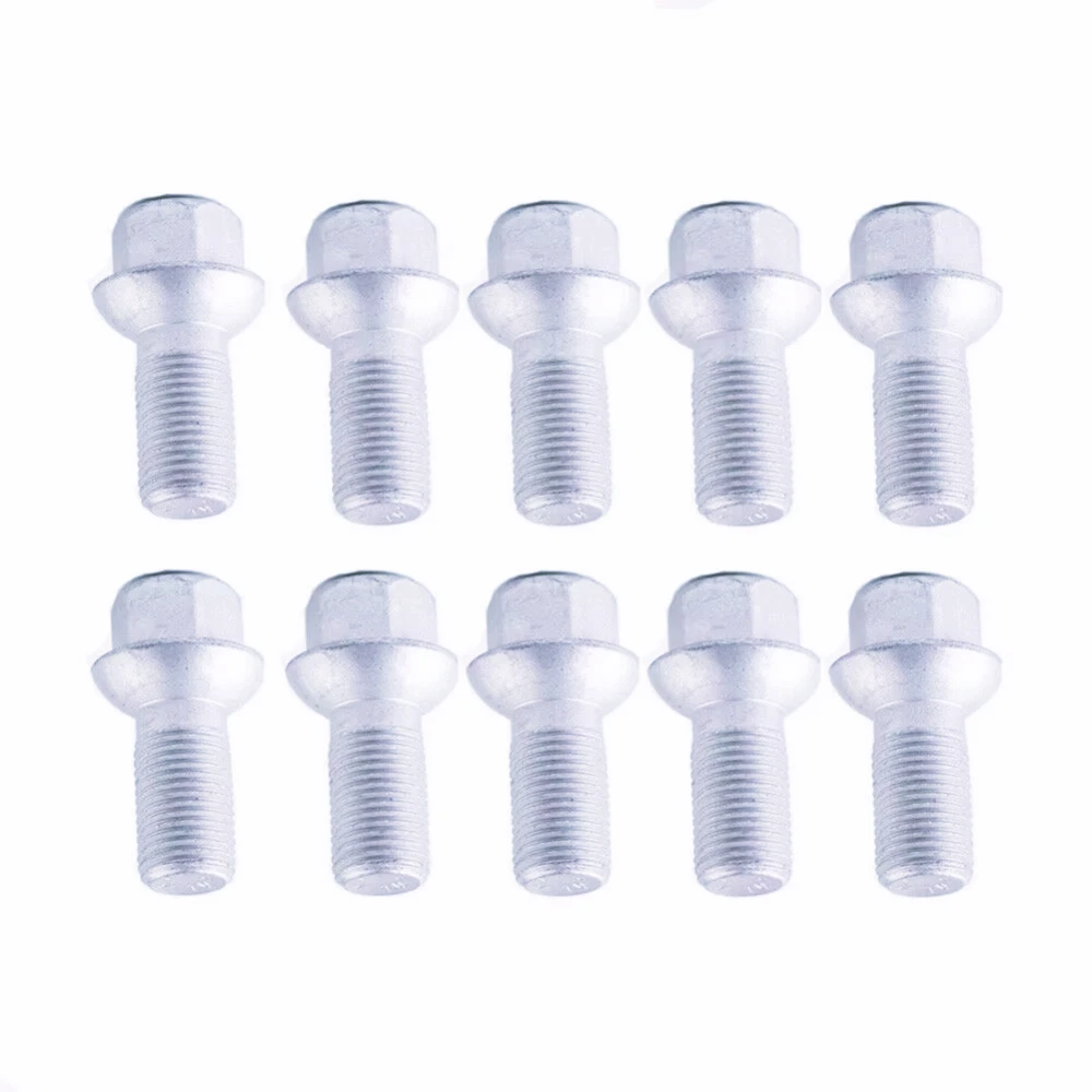 ZF-F 10 Uds tuercas  pernos  rueda OE 0009904907 A0009904907 para merces-benz W204 W211 C209 accesorio  Metal plateado