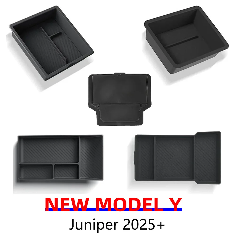 

Для Tesla Model Y Juniper 2025 подлокотник с центральным управлением, ящик для хранения, органайзер для солнцезащитных очков, держатель для телефона, лоток, аксессуары для интерьера