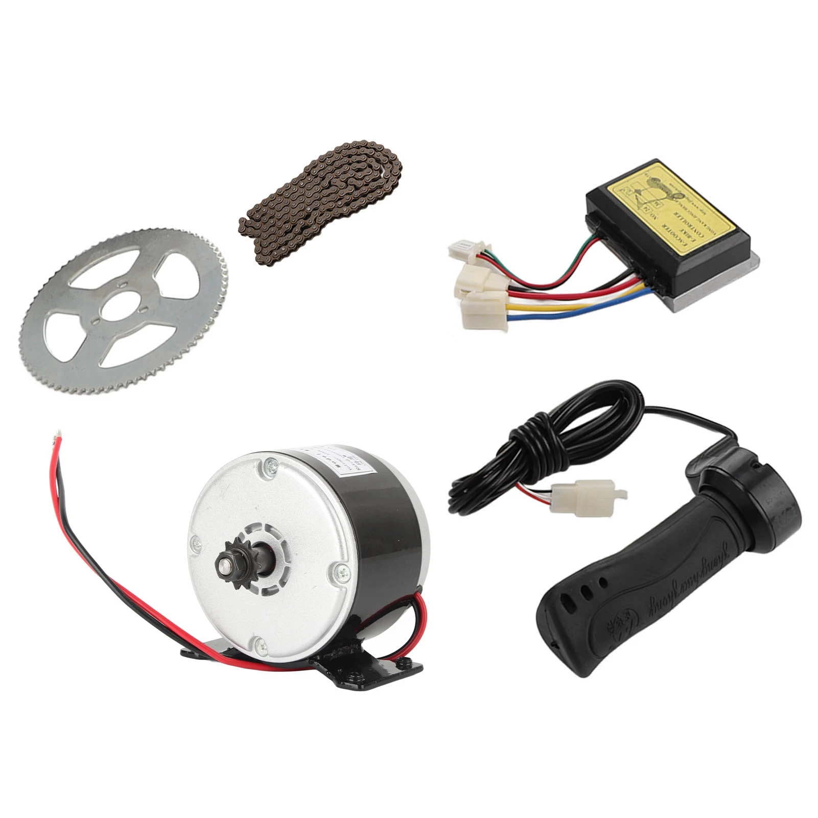 12V 250W Electric Bicycle Motor Kit 2750RPM High Speed Electric Gear Motor with Controller for Motorcycle