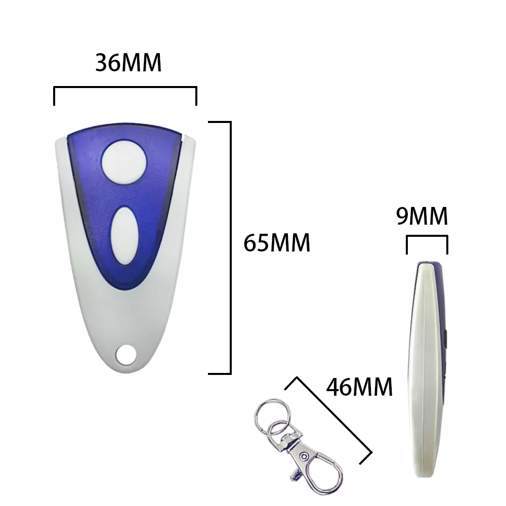 Multi‑Pack 433MHz Garage Door Remote Control MAX43‑2 MAX43‑4 MTR43‑2 MNHS433‑02 MNHS433‑04 Gate Opener Key Fob Transmitter