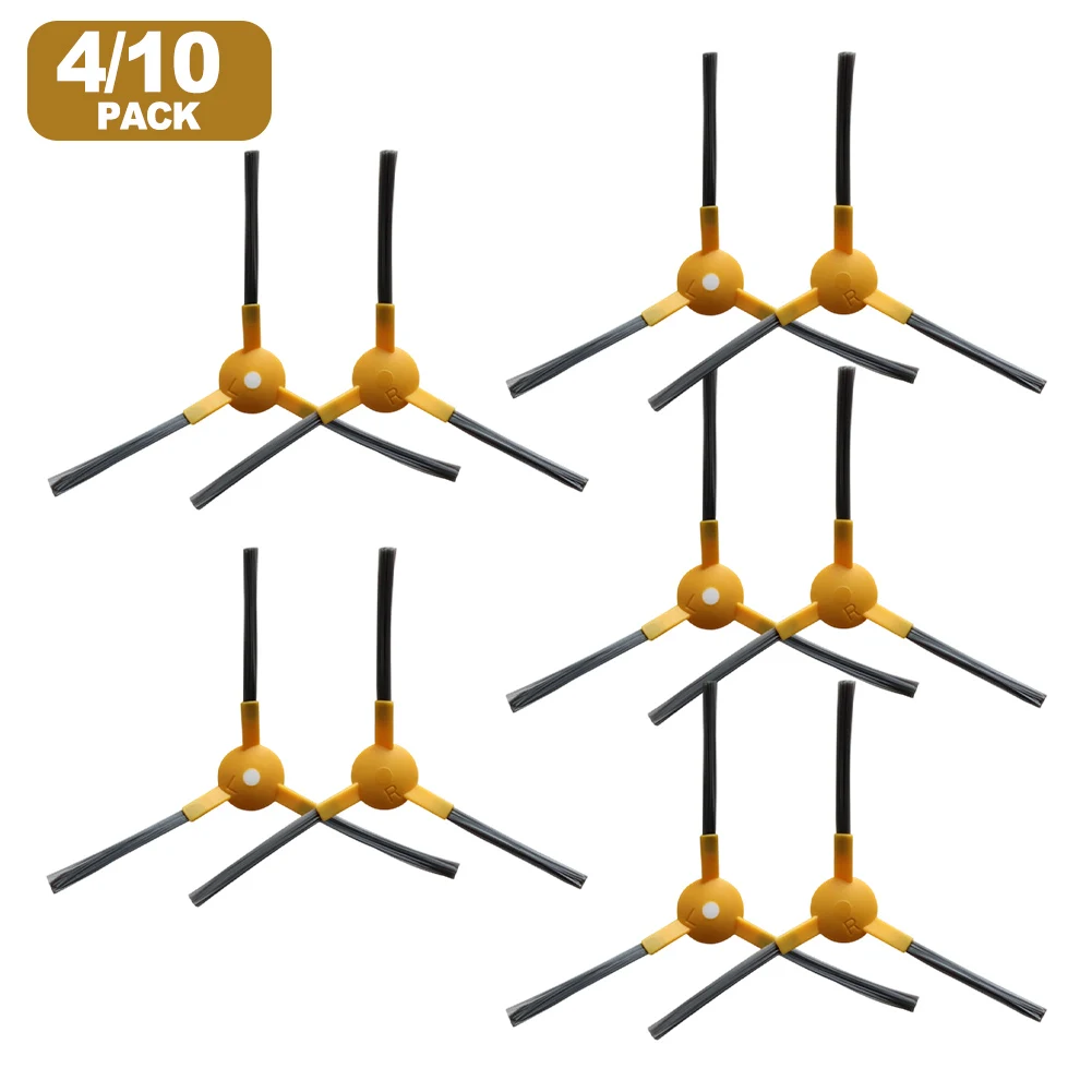 10/4 قطعة استبدال الفرش الجانبية ل Redroad R10 ل Bobsweep Dustin ل Tesvor S4/S8 Pro ل Mamibot EXVAC660 لمكنسة IHome #2