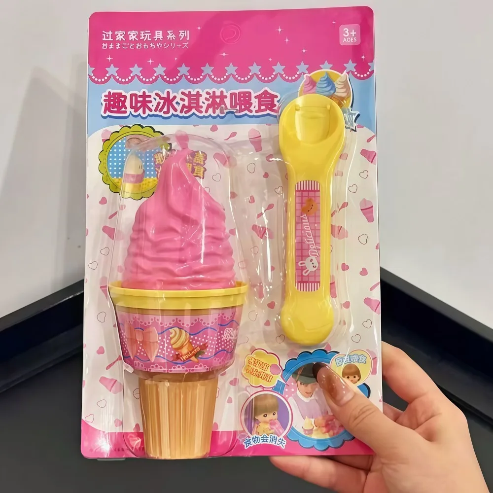 Simulation Food Japanese Early Education Toy Play House Style Creative Decompression Cone Pudding Feeding Toy Role Play Feature