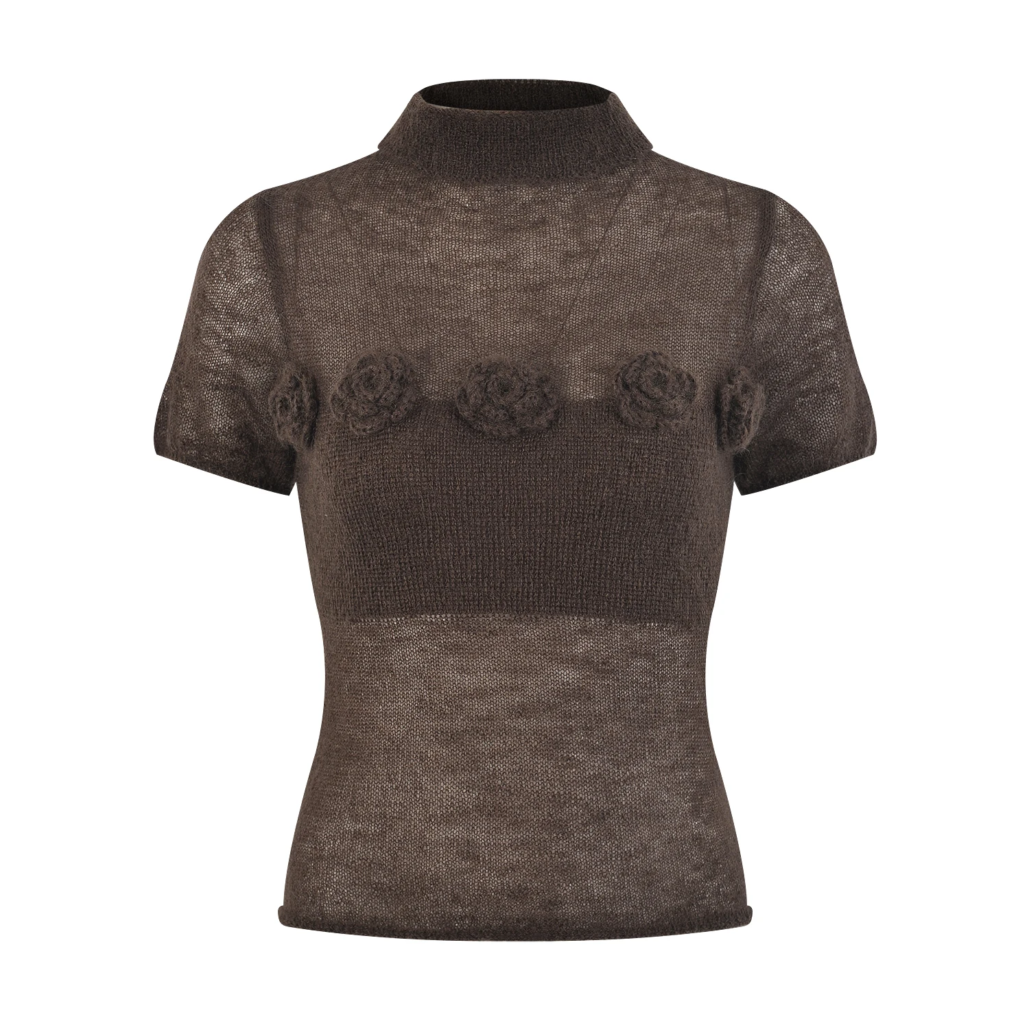   eep Wollen Ridders Gebreide Trui Dunne ort Sve oulder Bared Ele Sle Rose Patroon Herfst Winter Dames...