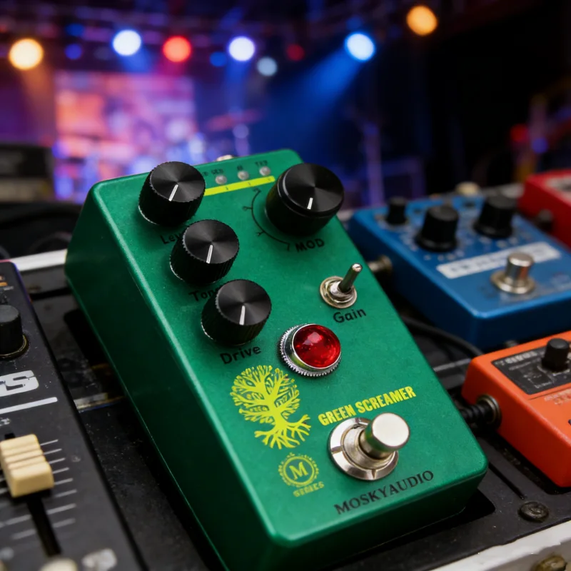 

Гитарный эффект MOSKY GREEN SCREAMER: педаль бустер/овердрайв с 4 режимами, регуляторами уровня/тона/привода, компактная