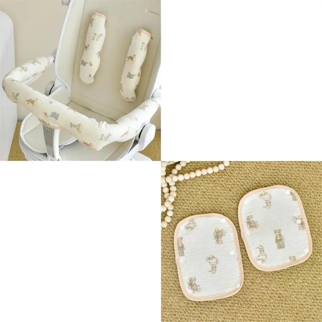 مجموعة الراحة لعربات الأطفال تتضمن غطاء المقود ووسادات الكتف وإكسسوارات عربات الأطفال المناسبة للنزهات اليومية #1