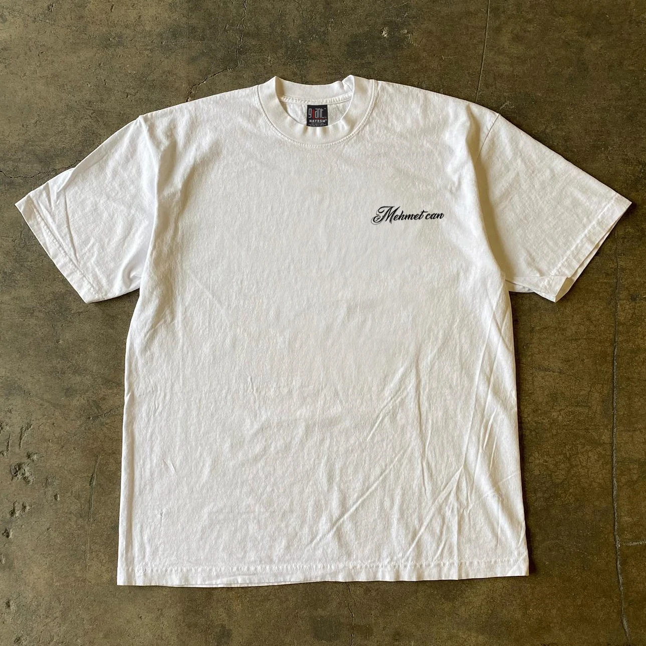 純綿260gヘビーウェイト半袖tシャツ-ルーズフィット-ユニセックス-小文字デザイン-カジュアル-快適-コットンtシャツ