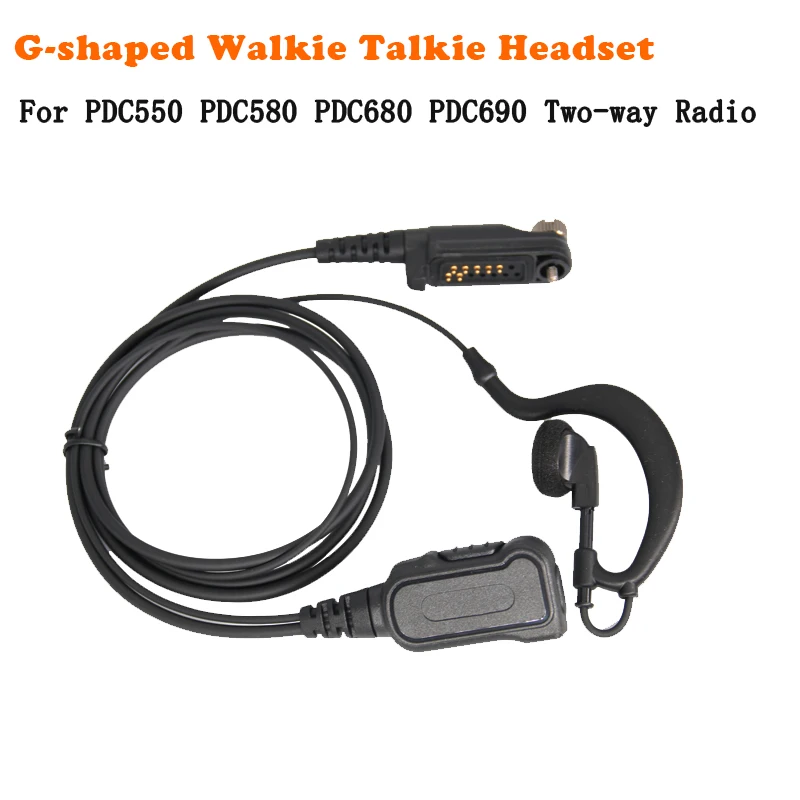 

G-Shape Earpiece Mic Headset For Hytera PDC550 PDC580 PDC680 PDC690 Two Way Radio Walkie Talkie Earphone