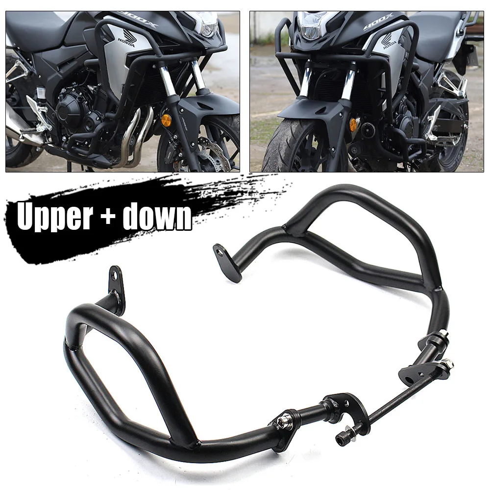 

Motorcycle Upper&Lower Engine Guard Highway Crash Bar Frame Bumper Protector For HONDA CB400X 2021-2022 CB500X 2019-2022