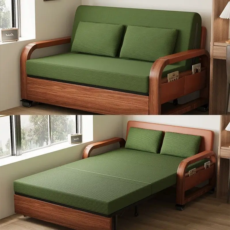 Sofa bed folding dual-purpose 2025 new small apartment broaching bed, living room pulling and retractable multi-functional integ