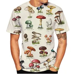 Funny Mushroom 3D Print T-Shirts Streetwear Men Women Casual Fashion Oversized Short Sleeve T Shirt Kids Tees Tops Man Clothing