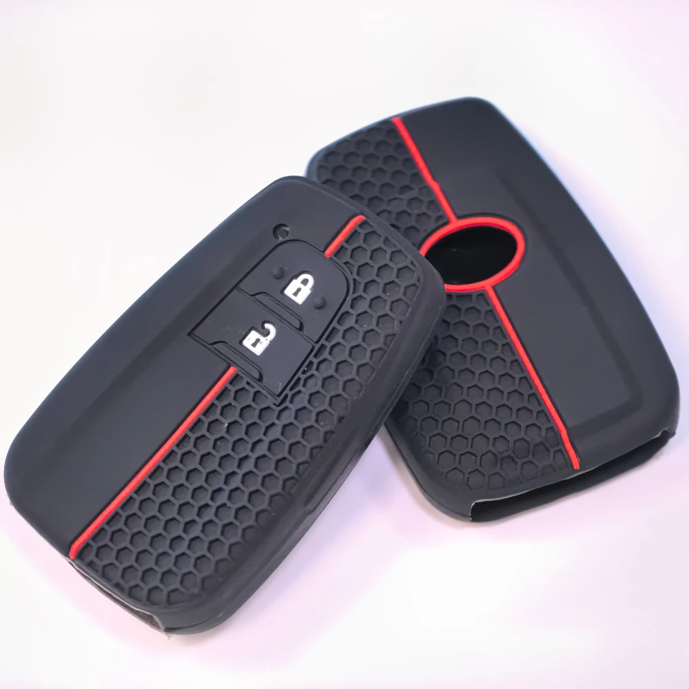 2 Buttons Silicone Remote Car Key Case Cover for Toyota CHR Camry Corolla RAV4 Highlander C-HR Prius Land Cruiser Prado Shell