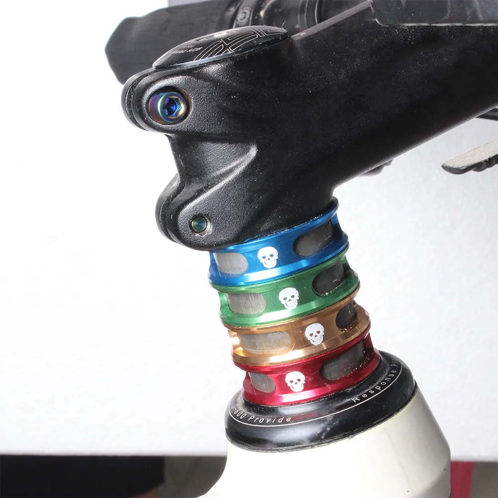 4 pezzi distanziale bici cava in lega di alluminio durevole leggero lavorazione CNC 28,6 mm rondella forcella parti bici pieghevole da strada