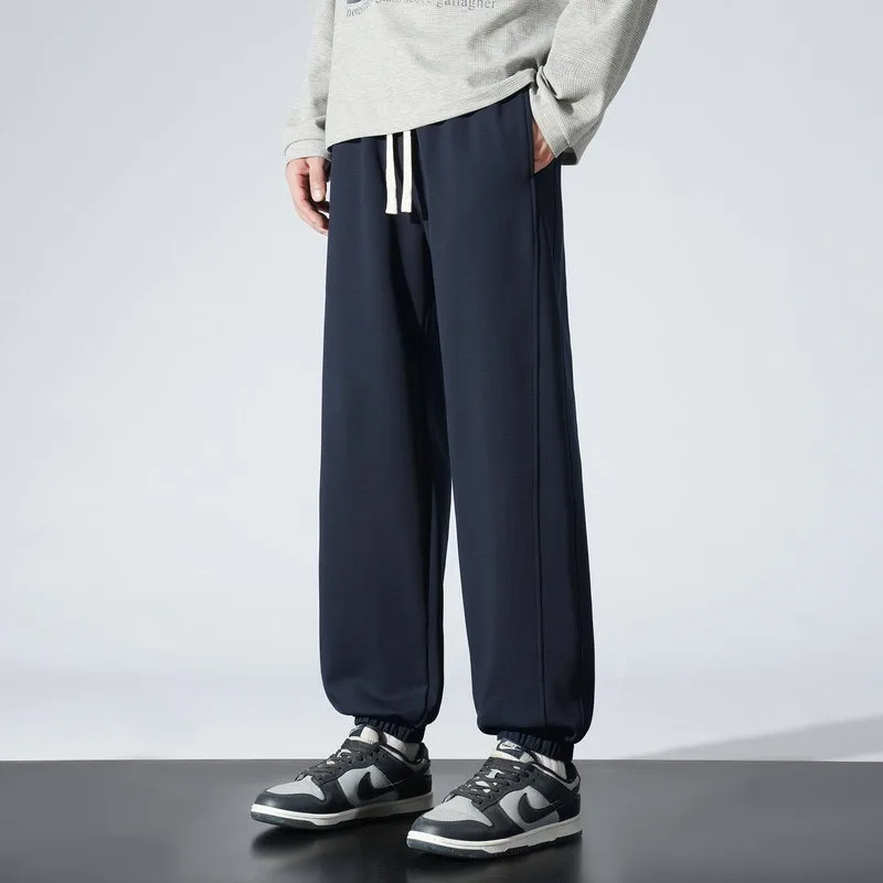 

Winter Men's Sweatpants Fashion Thick Warm Wide Leg Straight Loose Track Pants Male Casual Thermal Trousers Warm Jogger Pants