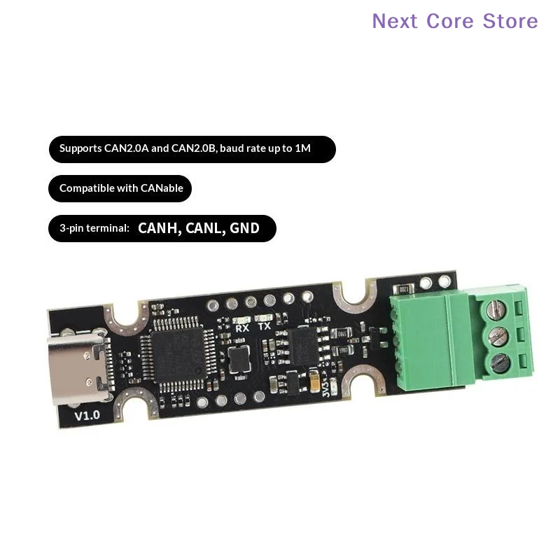 [NC]1Pcs USB To CAN Adapter UCAN Board Based On STM32F072 Support For CAnable / CandleLight / Klipper Firmware[NC]