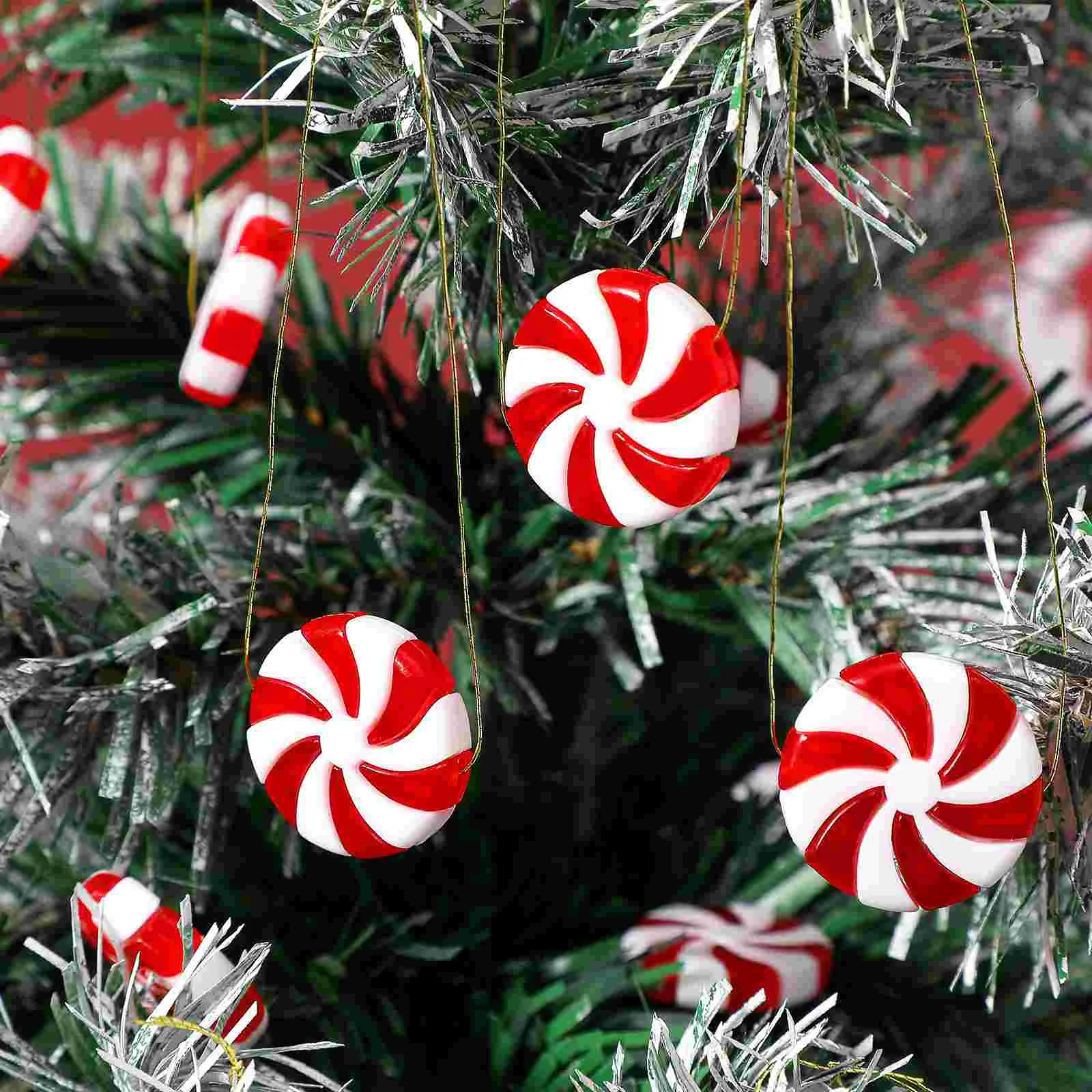 Christmas Candy Decorations Ornaments Cane Peppermint Green Tree Pendant DIY Pendants Decors