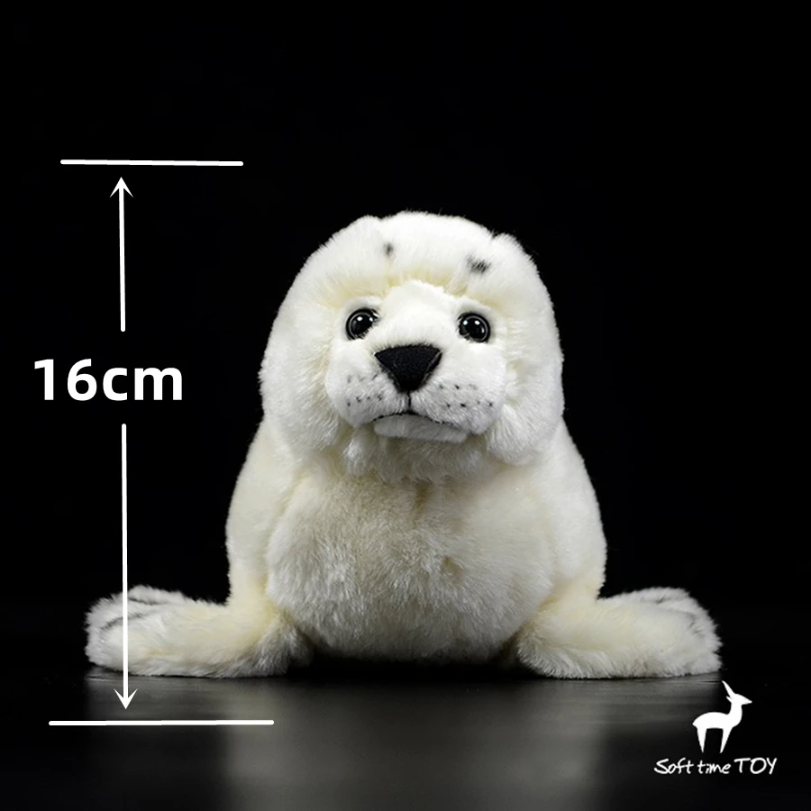 White Greenland Seal High Fidelity Anime Cute Plushie Harp Seal Plush Toys Lifelike Animals Simulation Stuffed Doll Kawai Toy