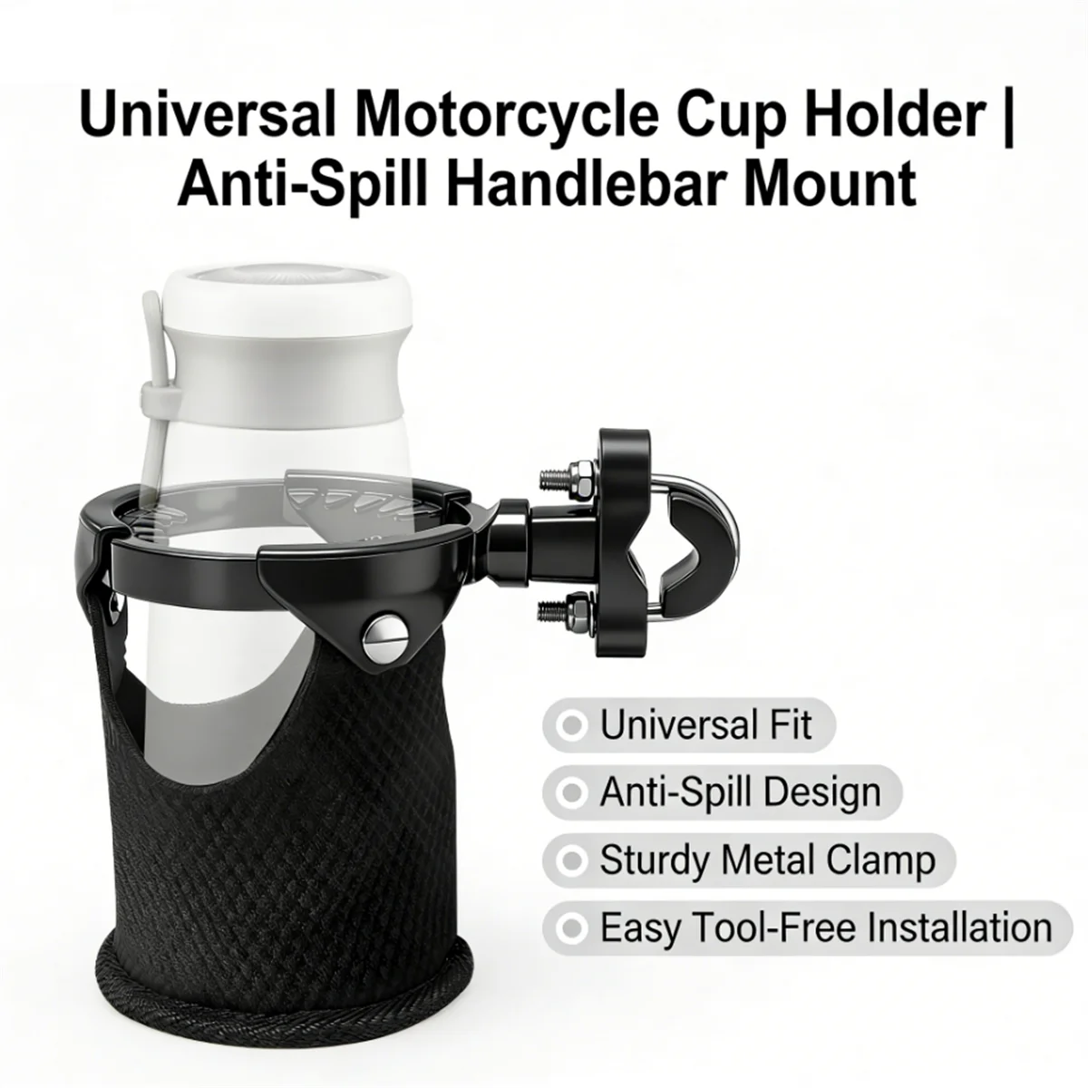 

Универсальный держатель для напитков, подстаканник для воды и бутылок, держатель для мотоцикла и велосипеда с поворотом на 360 градусов ° Комплектующие для поворотных зажимов