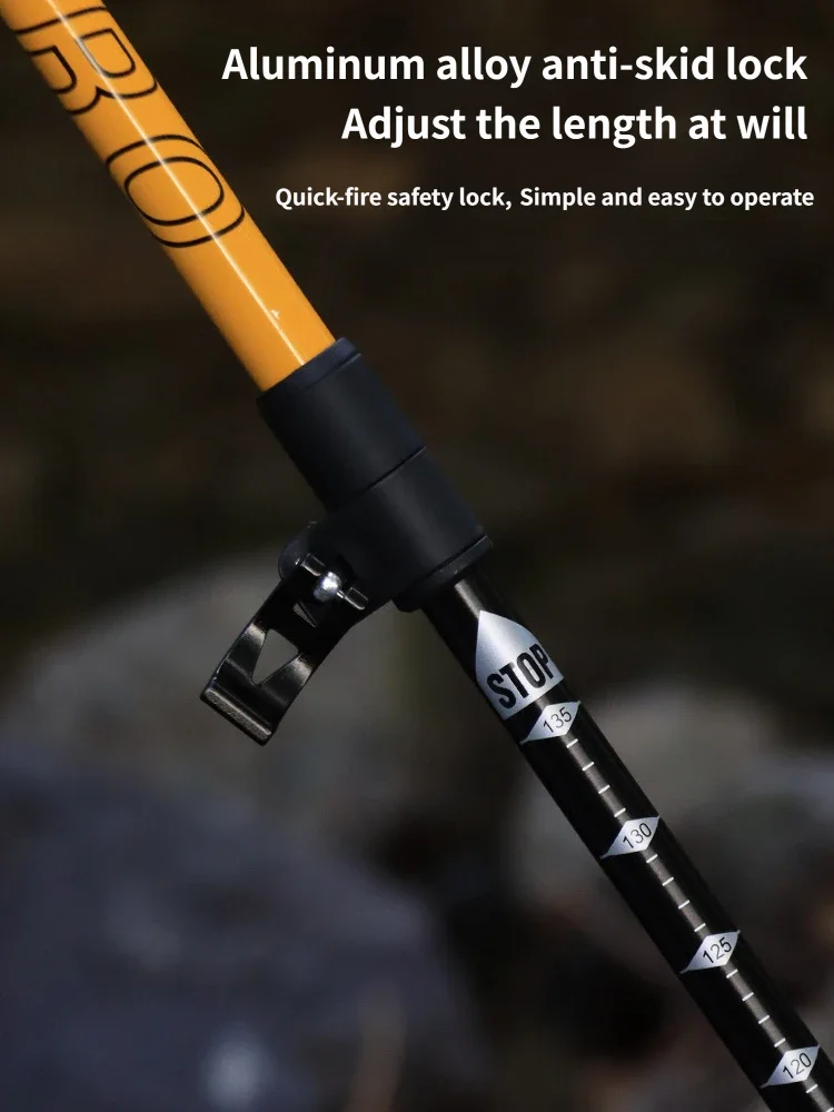 알루미늄 트레킹 폴 초경량 3단 하이킹 스틱 (외부 잠 - Trekking Pole Carbon 리뷰 및 가격