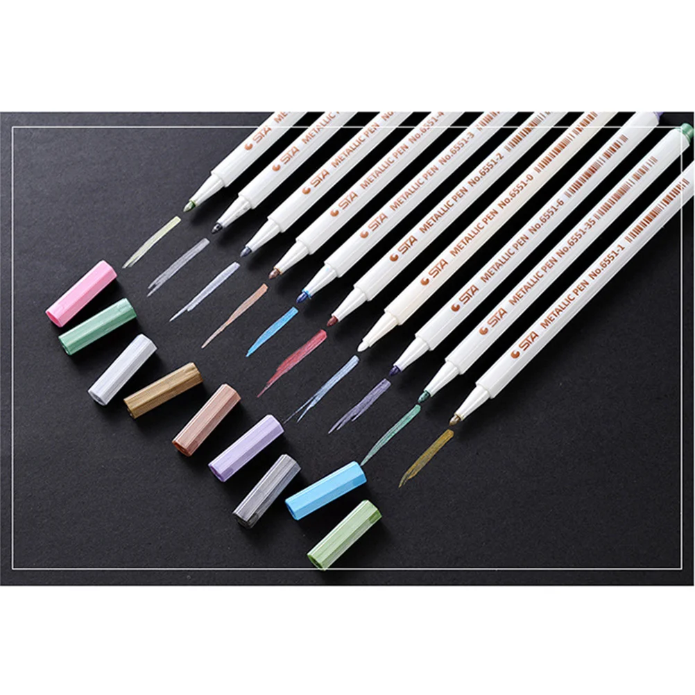 

Металлическая ручка, маркер с тонким кончиком для художественных эскизов, раскрасок, каллиграфии, манги, иллюстрации, ручка-кисть