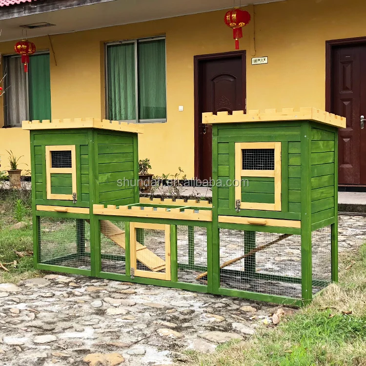 Modern Solid Wood Rabbit Hutch Pet House Eco-Friendly Wall Mounted Outdoor All Seasons Insect Home Horizontal