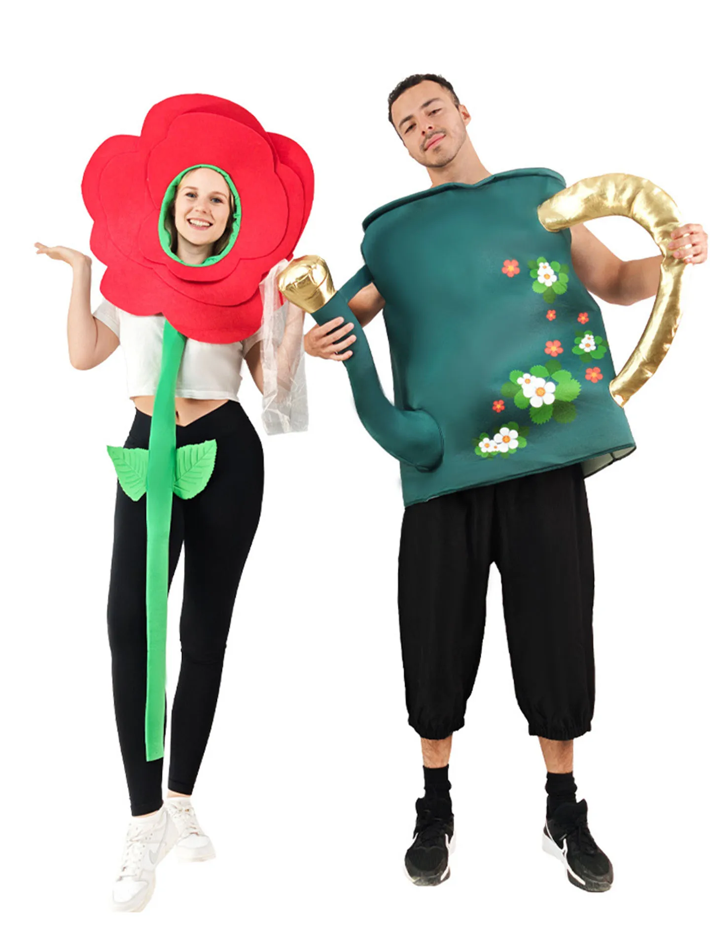 

Забавный костюм с цветочным горшком на Хэллоуин, костюм для выступления на сцене, цветок розы Fre, цветочный бар, ночной клуб, сумасшедший забавный наряд