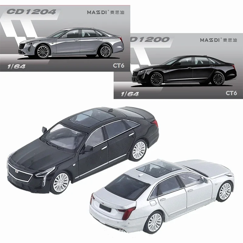 Massdi 1/64 cadillac ct6 carro liga veículo motorizado diecast modelo de metal crianças brinquedos para meninos amigos presentes coletar ornamentos