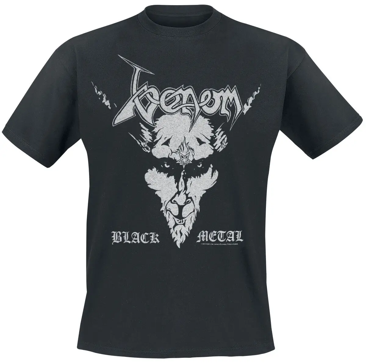 Schwarzes Metal-T-Shirt für Herren und Damen, mit Metal-Rock-Band-Motiv, aus Baumwolle, ideal für den Sommer, als Streetwear-Oberteil. – Detail 2