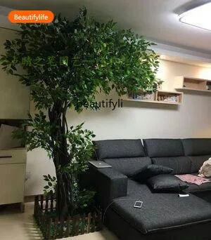 a48 Simulation Tree Fake Trees Simulation Banyan Tree Large Plant Living Room Solid Wood Trunk Decoration