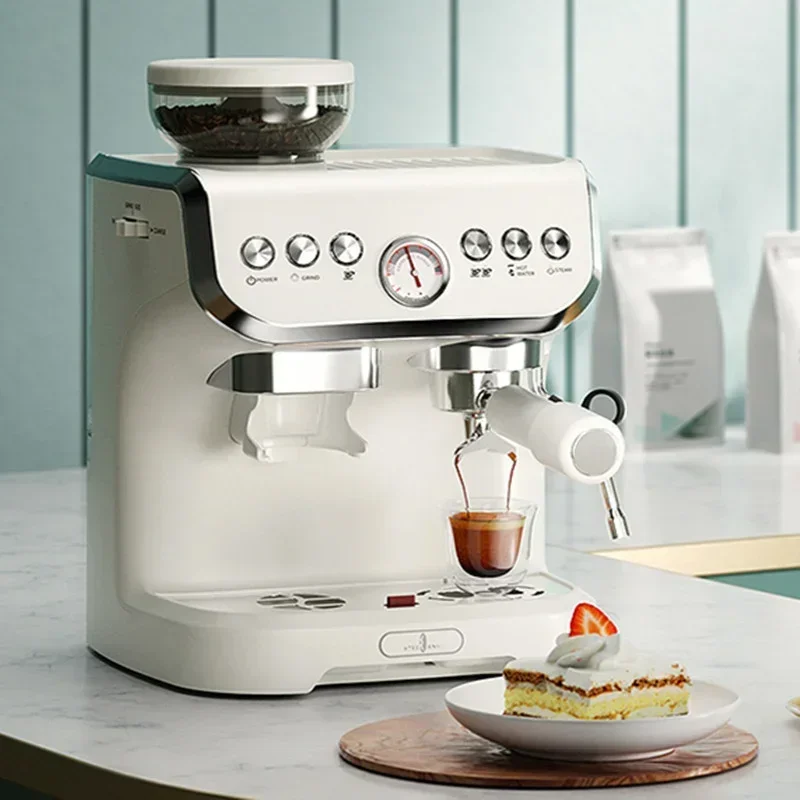 

Stelang Coffee Machine Italian 15Bar Pump Pressure Semi-automatic Household Machine Grinding Integrated Semi-commercial AC-517E