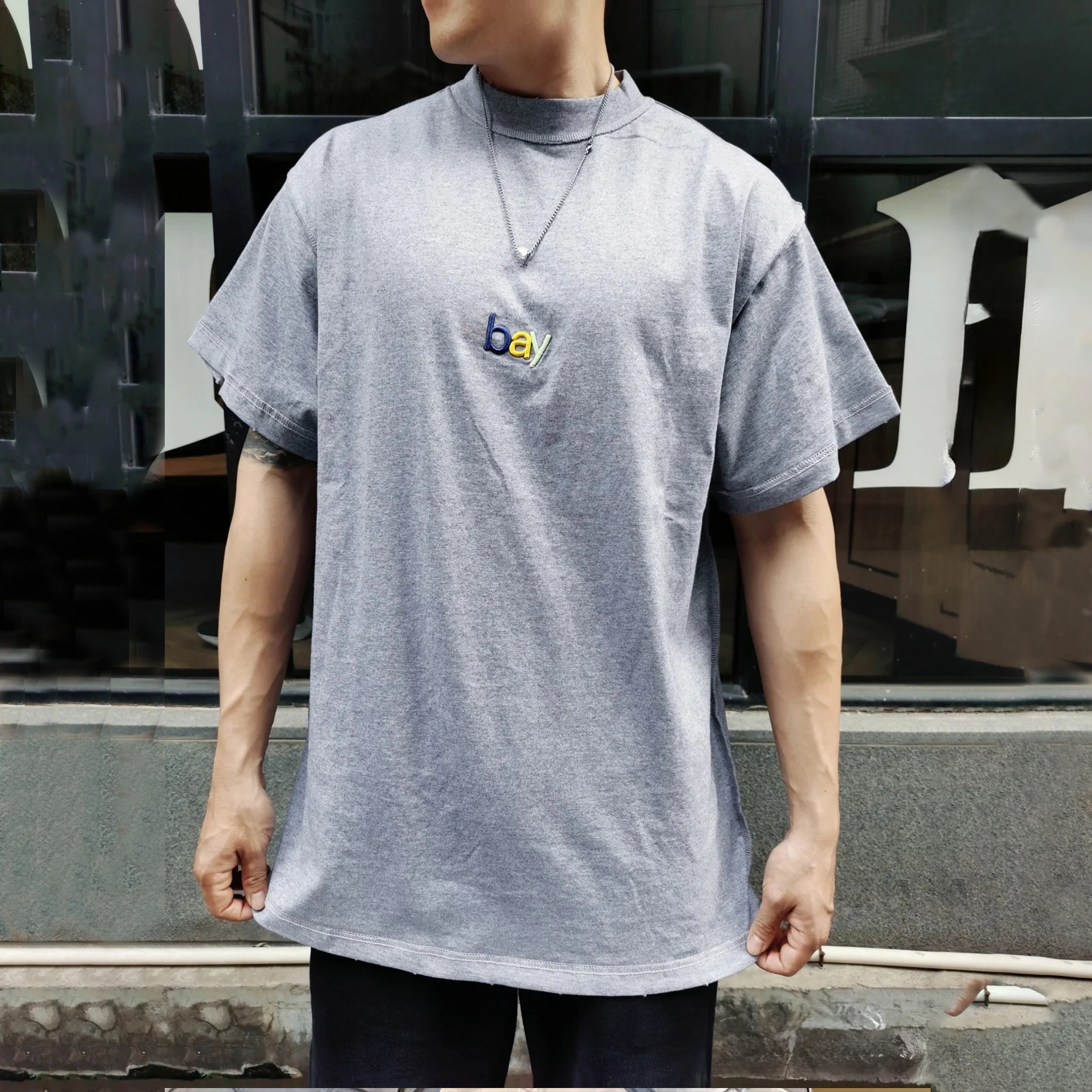 NIGO Men's And Women's Spring/summer Fashion Embroidery Letters Retro High Street T-shirt Short Sleeved Top Ngvp #nigo8165 