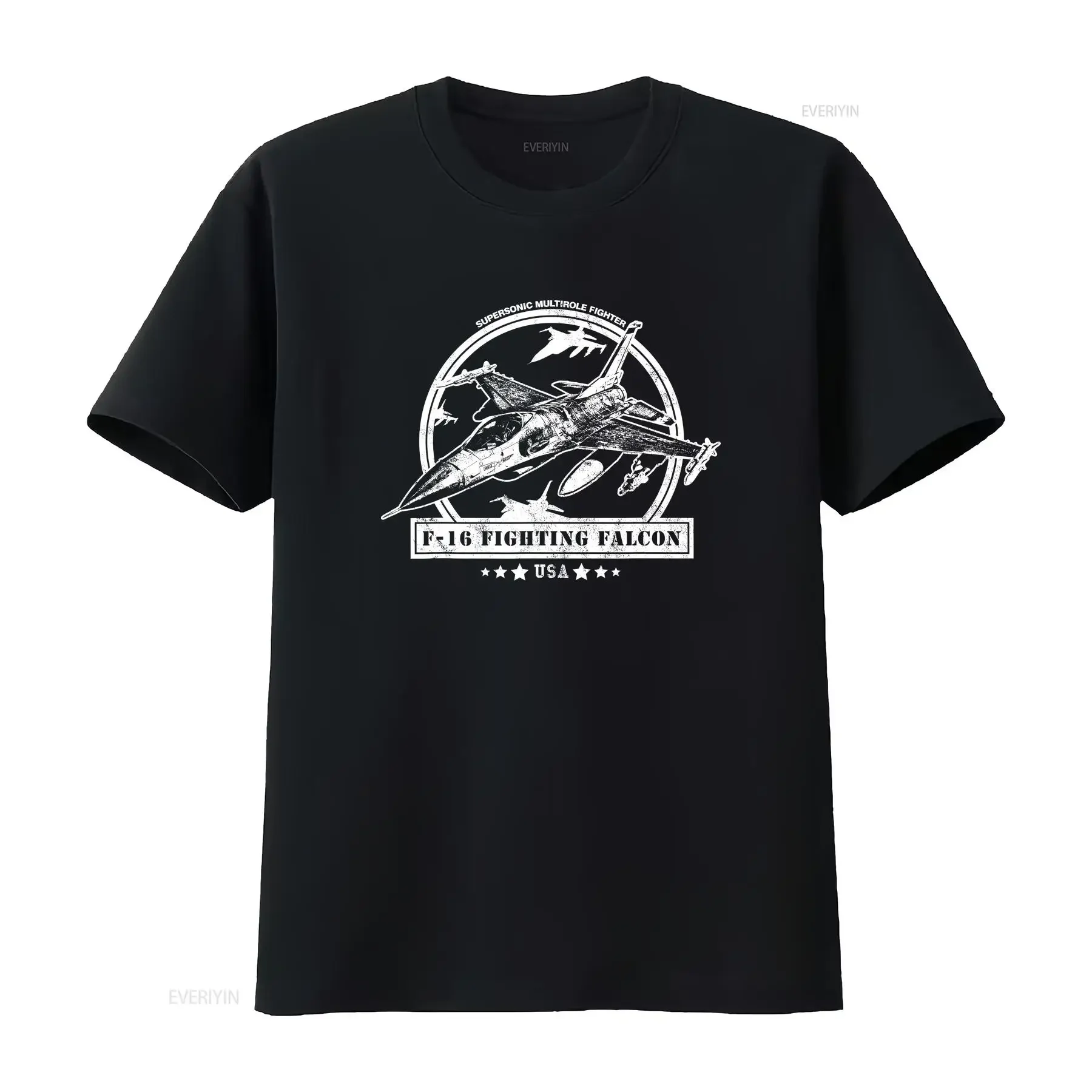 F 16 Fighting Falcon Aircraft T Shirt vintage Washed Unisex streetwear Soft fashion Comfortable homme Stretched graphic