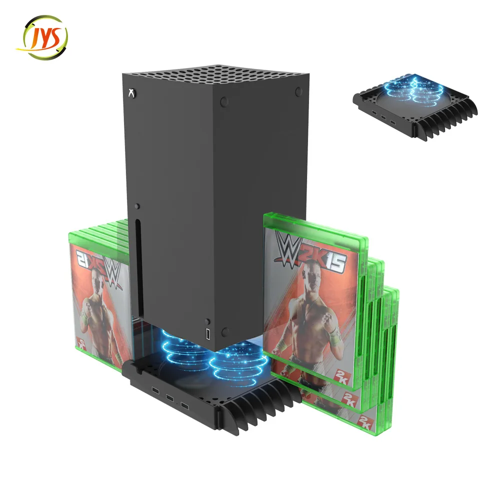 

JYS-X133 For Xbox Series X Console Vertical Stand For Xbox Series X Cooling Fan Station With Storage Card Stand