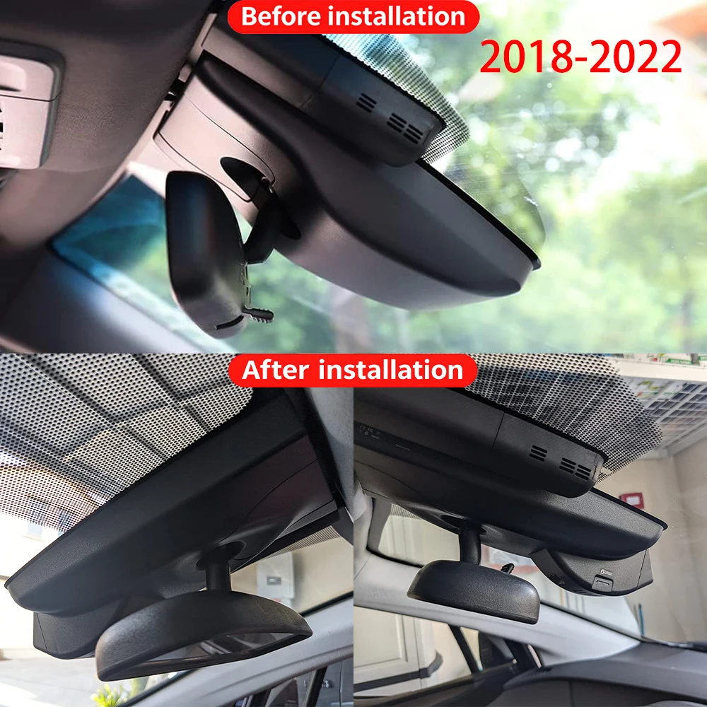 for Toyota Prius XW50 XW60 2018-2026 ﻿Plug and Play Wifi OEM DVR 4K Dash Cam Front Rear Camera Loop Night Vision Video Recorder