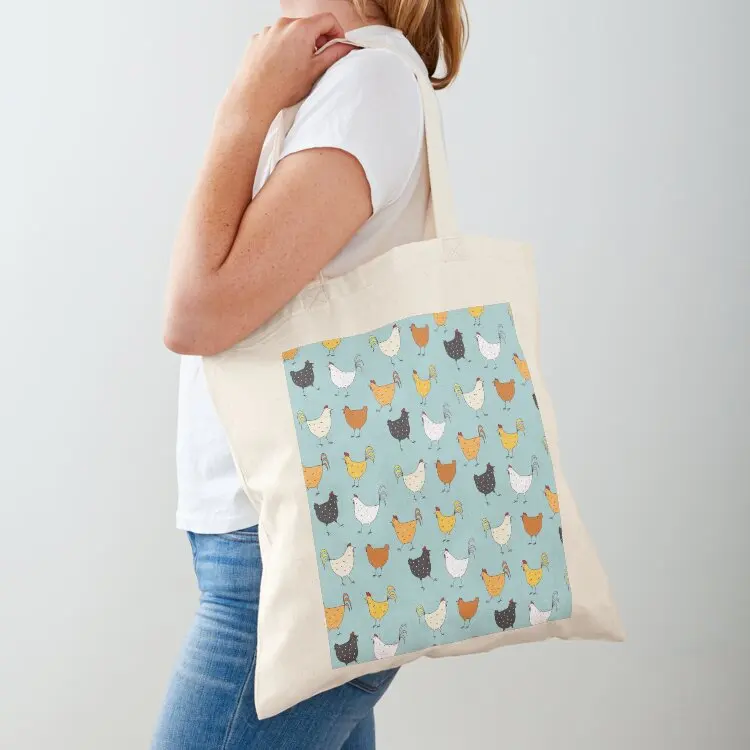 

Chicken Pattern Tote Bag Women's shopper bag free delivery bags eco bag folding Shopper handbag