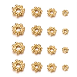 30Pcs Stainless Steel Flower Spacer Bead Snowflake Spacer Beads Charms Pendants for DIY Bracelets Jewelry Making Accessories