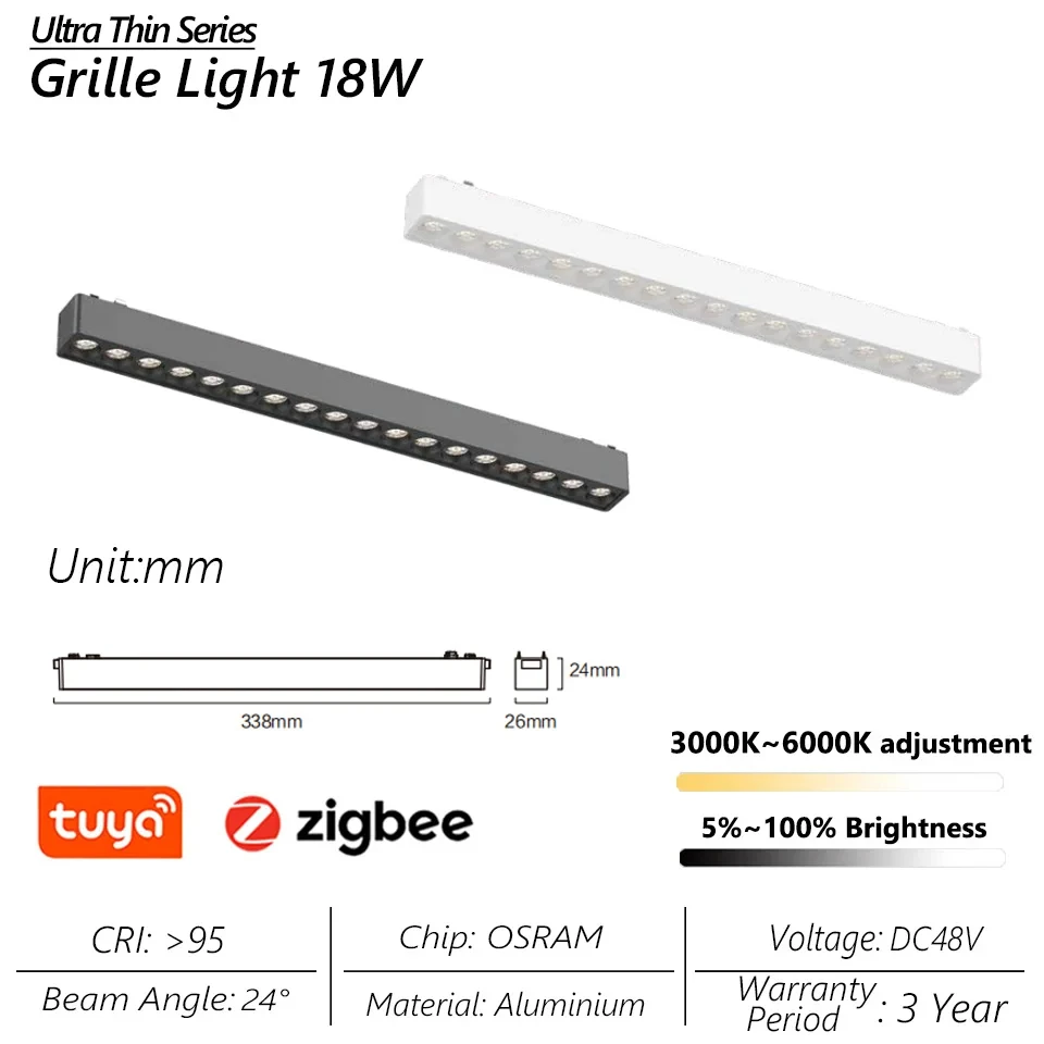 Ultraslank 6 mm magnetisch spoorlicht dimbaar opbouwmontage ingebed stukadoorsrail moderne floodspot LED-lamp Smart Tuya Zigbee