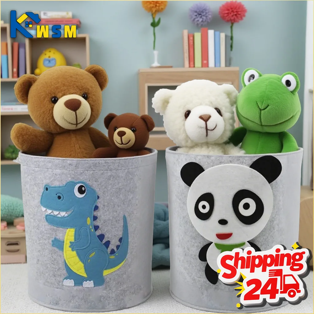 Baby Clothing Ideas - ตะกร้าเก็บของเล่นเด็ก ลายแพนด้าไดโนเสาร์ ถังผ้า ตะกร้าผ้า ตะกร้าใส่ของเล่น ตะกร้าผ้า