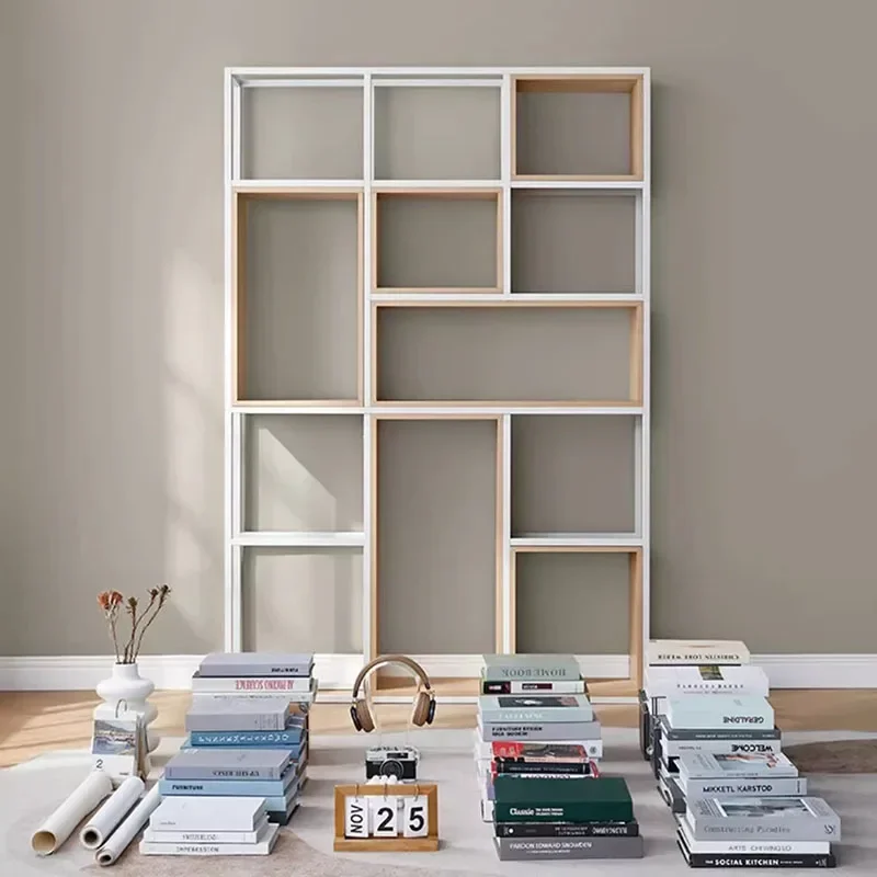 SideboardsChildren Bookcase Room Divider Floor Library Shelves Bookcase Nordic Estante Para Livros Stackable Bedroom Furniture
