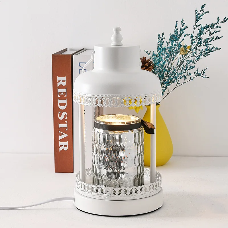 producer low price home indoor hurricane electric no flame candle warmer Lantern for home decoration