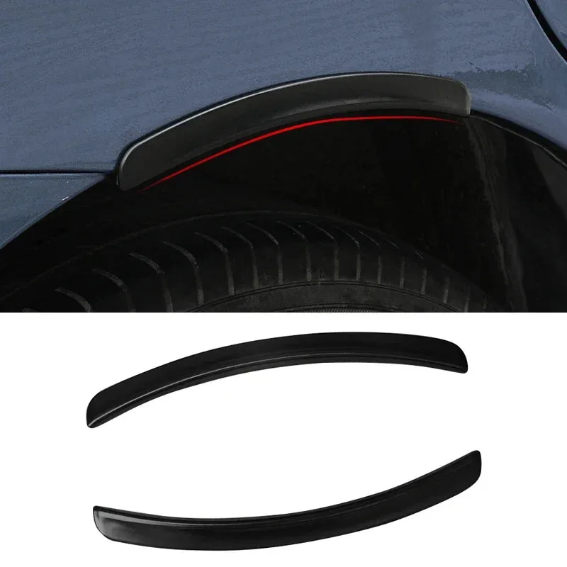 2PCS Universal Soft Car Fender Flare Arch Sticker Fender Vents Protector Cover Anti-Scratch Strip Mud Flaps Auto Accessories