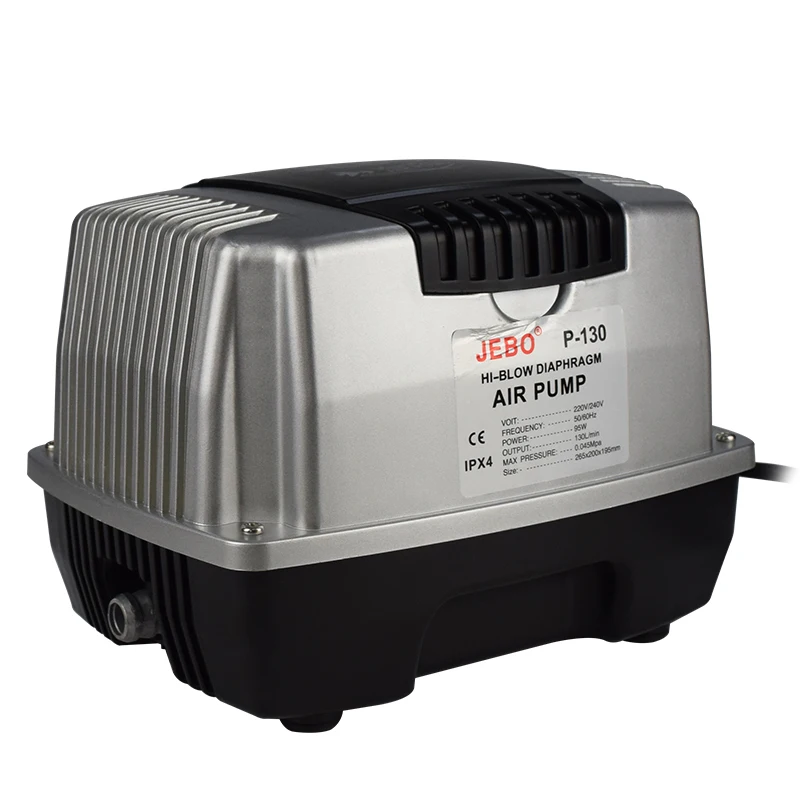 

Model P-130 Aquarium Air Pump - 85W Plastic Air Pump with 125L/min Output, 40Kpa Pressure, ≤52db Noise