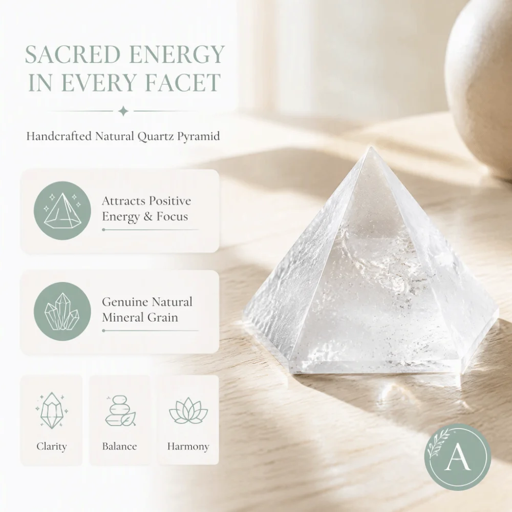 3x3cm Crystal Pyramid Positive Energy White Energy Pyramid Stone Figurine Chakra Reiki Feng Shui Paperweight Home Ornament