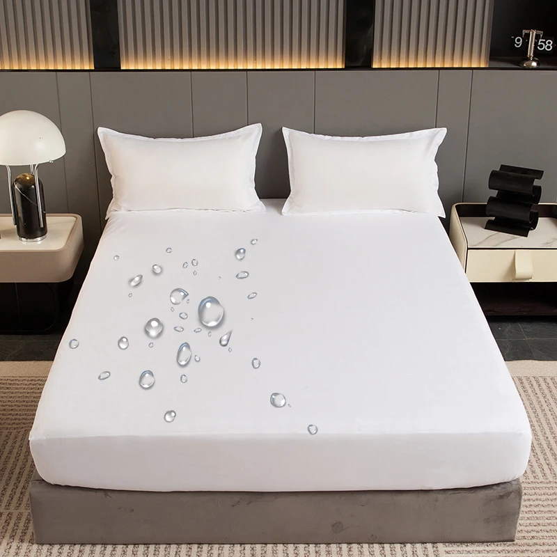 Funda de cama impermeable, de Color sólido bajera sábana, Protector de colchón para el hogar, sin funda de almohada, 90x200